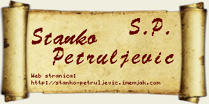 Stanko Petruljević vizit kartica